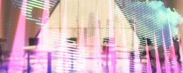 Double exposure of stock market graph with globe hologram on conference room background