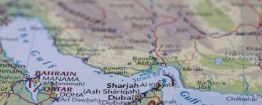 map showing Strait of Hormuz