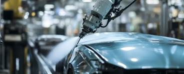  Downloaded Robotic arm painting a car in a factory 