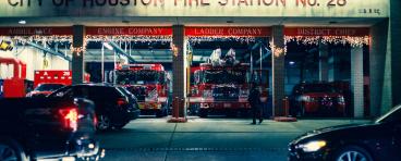 Outside view of Houston fire station no. 28