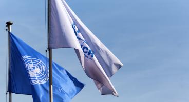 Flag of The United Nations High Commissioner for Refugees (UNHCR) 